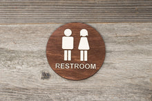 Załaduj obraz do przeglądarki galerii, Round Unisex Restroom Door Sign
