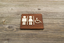 Załaduj obraz do przeglądarki galerii, Unisex &amp; Handicapped Restroom Door Sign
