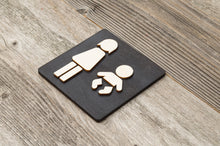 Load image into Gallery viewer, Women &amp; Baby Changing Station Restroom Door Sign
