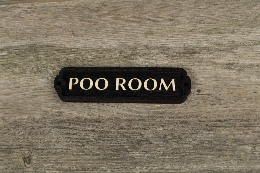 Poo Room Door Sign