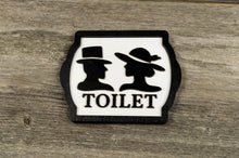 Załaduj obraz do przeglądarki galerii, Retro Style Unisex Toilet Door Sign
