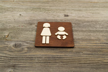 Load image into Gallery viewer, Women &amp; Baby Changing Station Restroom Door Sign
