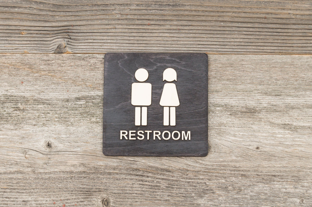 Men & Women Restroom Door Sign