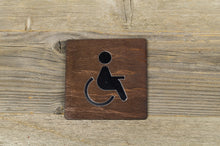 Load image into Gallery viewer, Toilet Door Sign With Mirror Symbols
