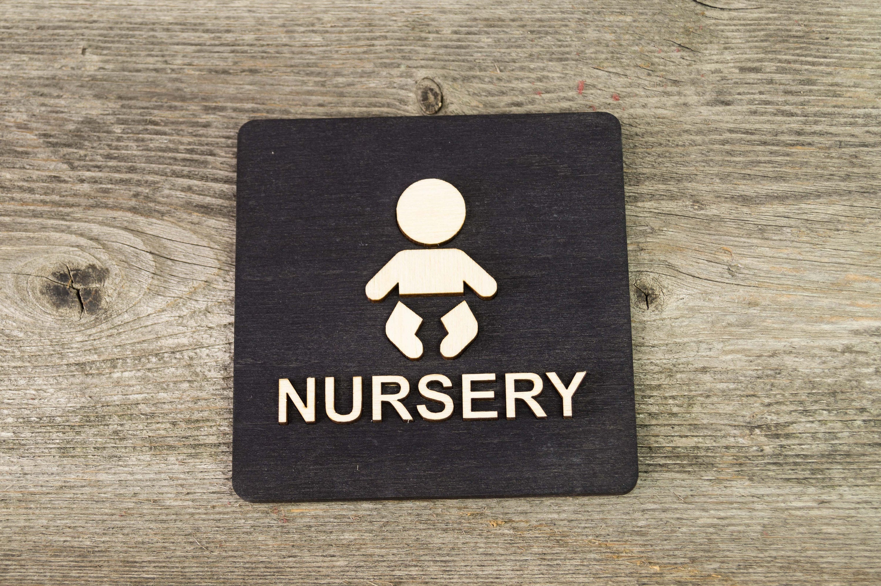 Nursery, Baby Changing Station Restroom Door Sign – woodendoorsign.com ...