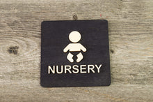 Load image into Gallery viewer, Nursery, Baby Changing Station Restroom Door Sign
