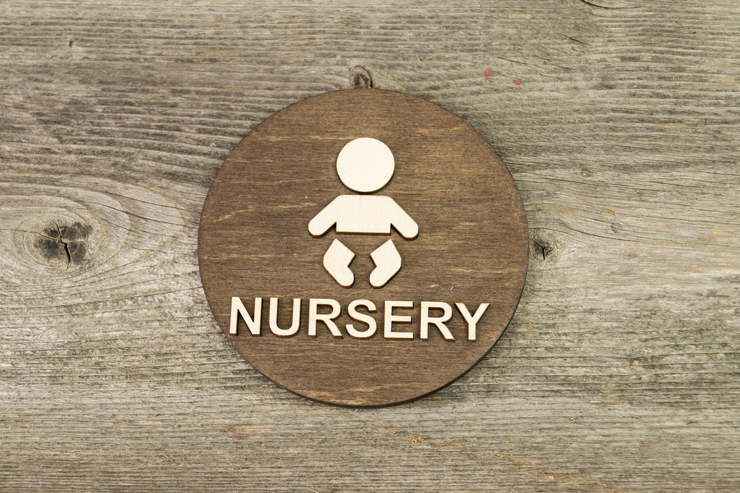 Nursery, Baby Changing Station Restroom Door Sign