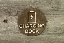 Load image into Gallery viewer, Charging station sign. Mobile devices recharge dock. Charge your phone.
