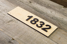 Load image into Gallery viewer, Door Number Wooden Sign
