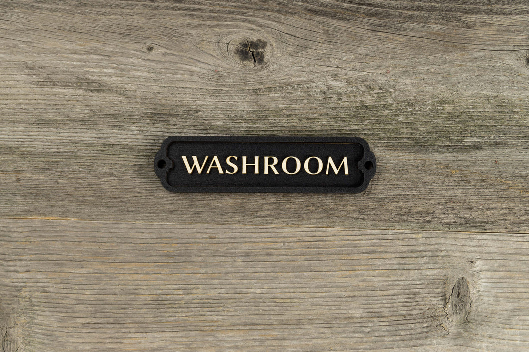 Washroom Door Sign