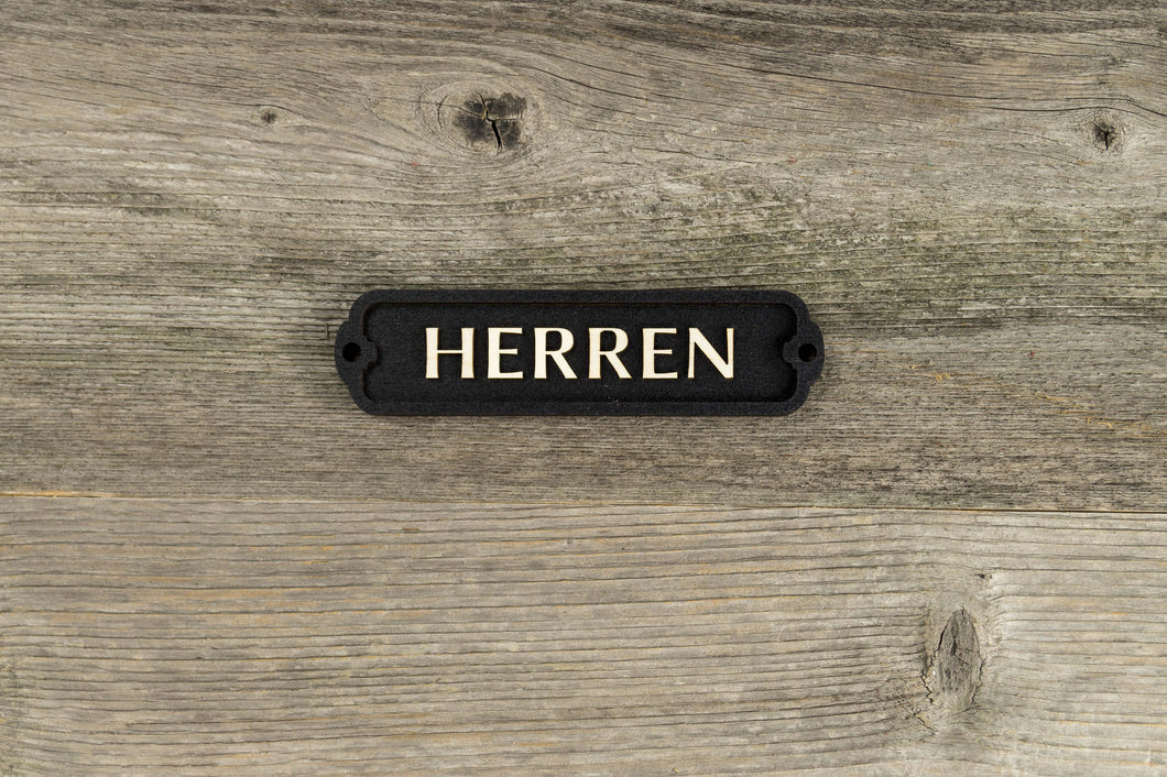 Herren-Men Restroom Door Sign