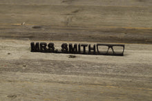 Load image into Gallery viewer, Personalised Wooden Desk Name Plate. Teacher Gift. Custom last name plate. Graduation.
