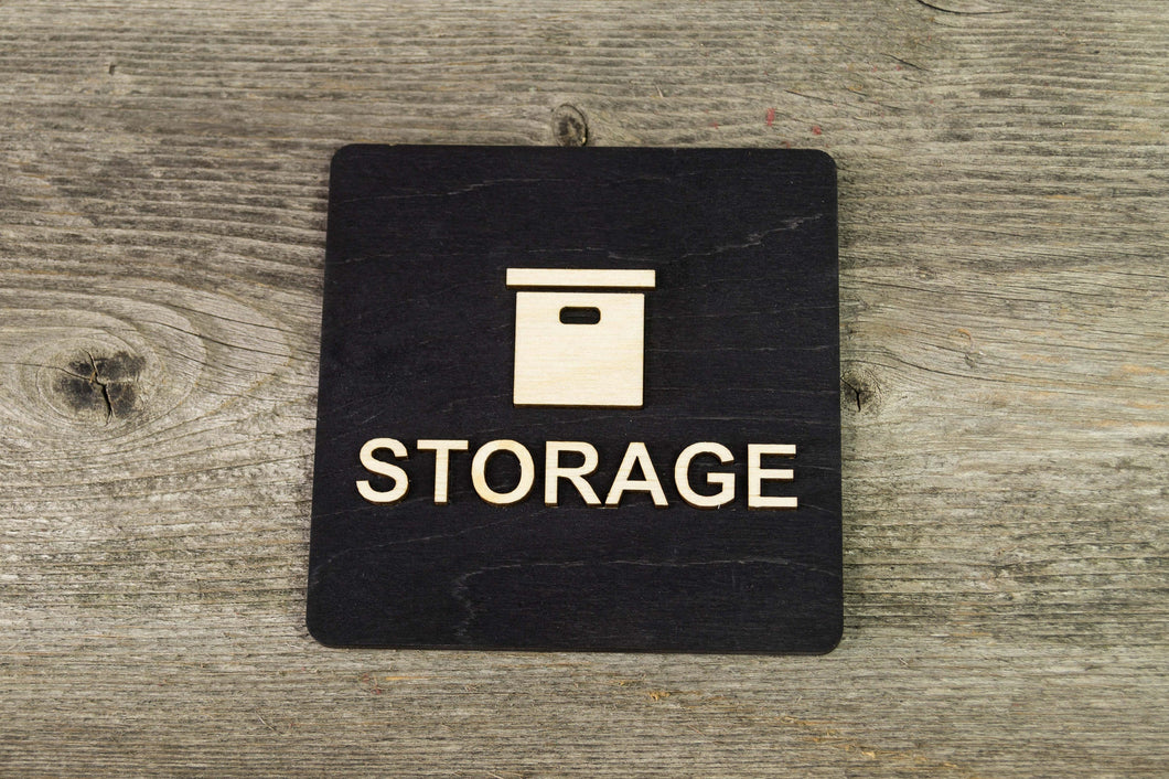 Storage room sign