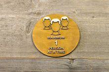 Załaduj obraz do przeglądarki galerii, Maximum 1 or more Person At A Time Wooden Sign. Entry Limitations Sign.
