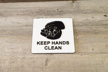 Załaduj obraz do przeglądarki galerii, Keep Hands Clean Wood Sign
